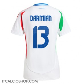 Italia Matteo Darmian #13 Seconda Maglia Femmina Europei 2024 Manica Corta